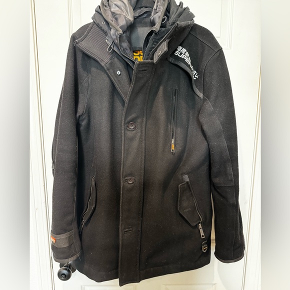 Superdry “Premier Pea Trench” Coat XL - Picture 3 of 12